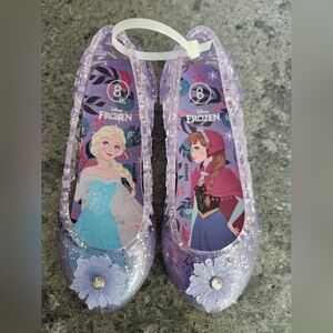 Frozen princess light up jelly slip on sandals, purple, size 8